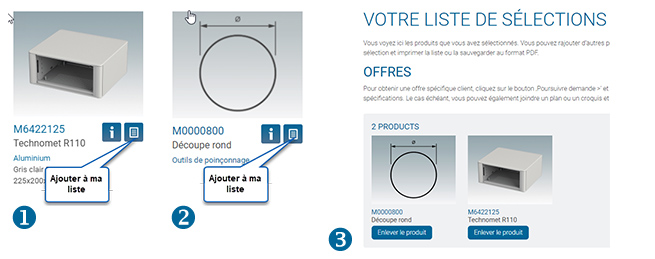 Étapes faciles pour spécifier des découpes