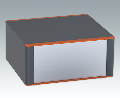 Technomet enclosure with orange bezel highlight