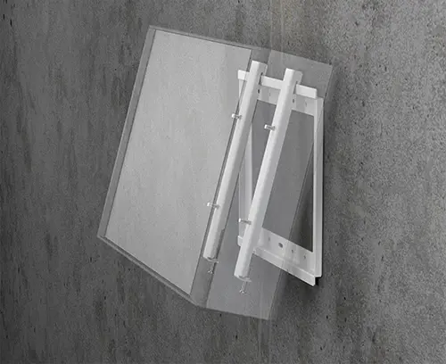 Kit de montage mural en accessoire (emplacement sur plaque murale)