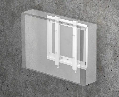 Kit de fixation murale en accessoire (fixé sur plaque murale)