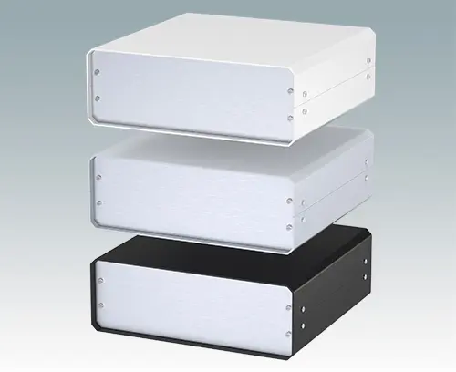 Couleurs standard : blanc signalisation RAL 9016, gris clair RAL 7035 et noir RAL 9005